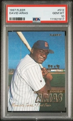 Fleer #512 1997 David Arias Ortiz Twins radiocontrol novato de la corte PSA 10 gemas como nuevo Foto 1 de 2