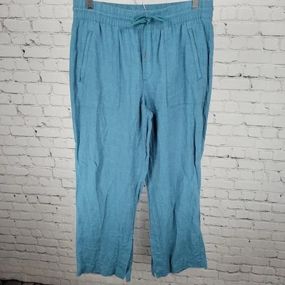 Athleta Blue Elastic Waist Lightweight Drawstring Wide Leg Pants Size 8 (31x29) - Image 1 of 4