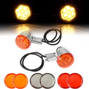 Rear LED Turn Signal Light Fit For Harley Sportster XL883 XL1200 1992-2024 2022 - Foto 1 di 12