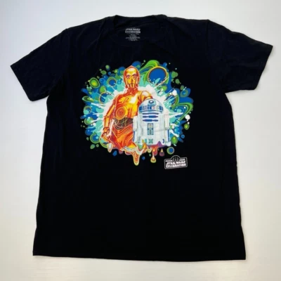 Camisa Star Wars Hombre Grande R2D2 C3PO Celebración Anaheim 2022 Burbuja Rara Core Ex Foto 1 de 4