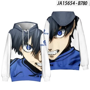 BLUE LOCK Anime Manga Kapuzen Sweatshirt Hoodie Pullover Sweater Coat Polyester - Picture 1 of 2