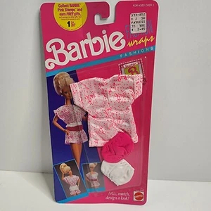 Vintage Barbie Fashion Wraps #4736 Clothing Outfit Casual Pink White 1990 NIP - Picture 1 of 3