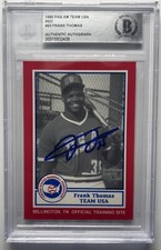 Frank Thomas 1990 Pan Am Team USA Red Bdk #23 Signed Card Beckett Auto