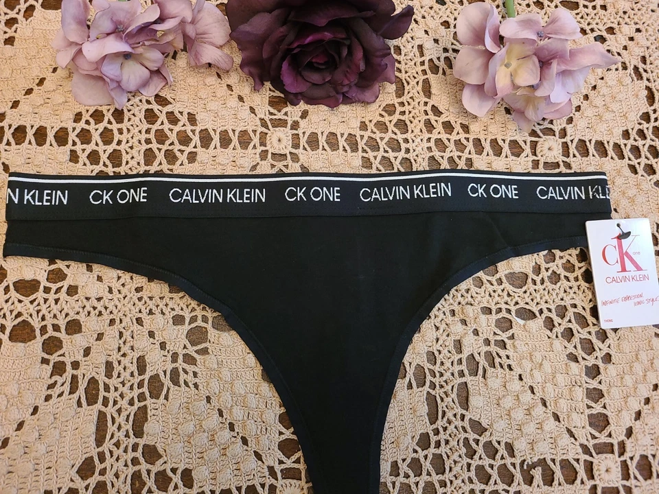 Calvin Klein Women's CK One Thong Tanga Underwear Sz XL - QF5733