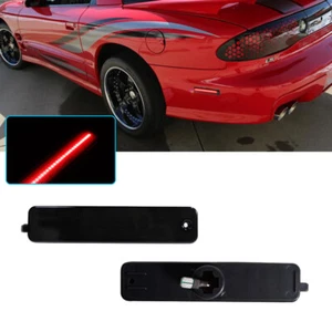 For 93-02 Pontiac Firebird Trans AM Smoked LED Bumper Red LED Side Marker Lights - Picture 1 of 9