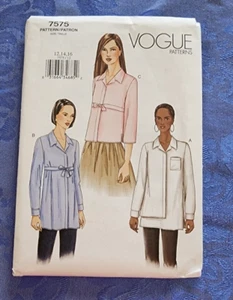 Vogue Pattern #7575  UNCUT  12 14 16  3 Tops - Picture 1 of 2