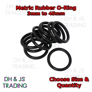 British Metric Nitrile Rubber O Rings Cross Section 3mm - 45mm ID Mighty - Picture 1 of 2