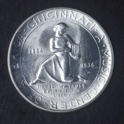 1936-D "HIGH GRADE" Cincinnati Commemorative Half Dollar 50C - COINGIANTS- - Image 1 of 2