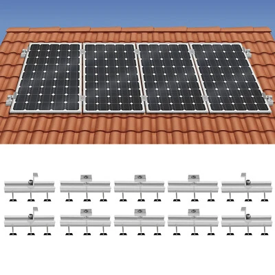 WERCHTAY Roof Adjustable Solar Panel Mounting Brackets Kit System for 4PCS Solar Panels