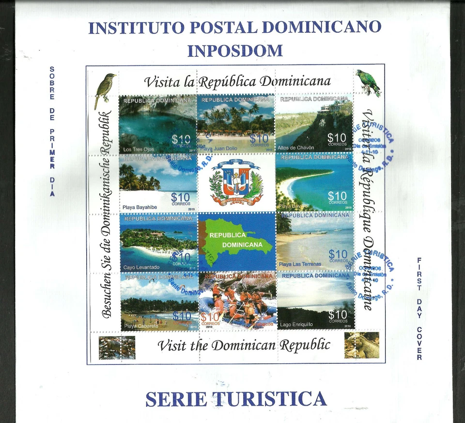 DOMINICAN REPUBLIC - TOURISM, MI # 2195/2204, FDC, VF - Image 1 of 1