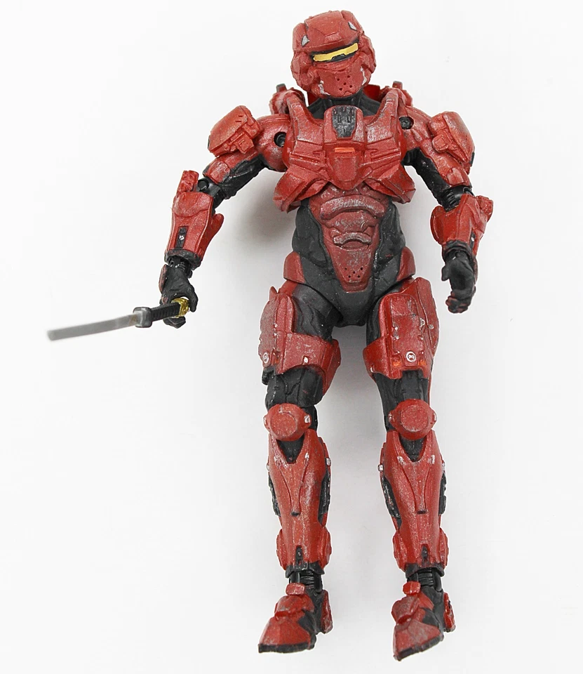 SPARTAN WARRIOR HALO 4 Action Figure 2010 Red 5" with Sword Weapon - Image 1 of 3