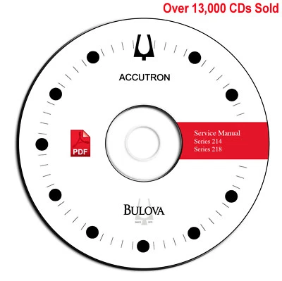 Accutron Service Manuals #214 and #218 Bulova Wrist Watch Timepiece Repair on CD - Image 1 of 4