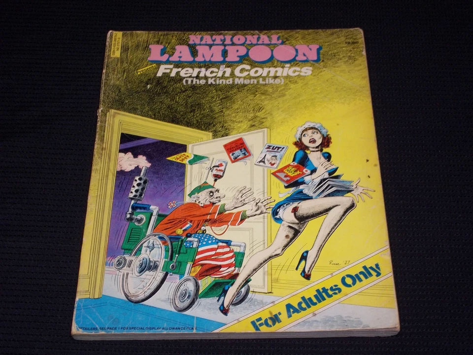 1977 НАЦИОНАЛЬНЫЙ ЖУРНАЛ LAMPOON - ФРАНЦУЗСКИЕ КОМИКСЫ ВИД МУЖЧИН КАК - L 17144 - Изображение 1 из 2