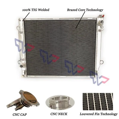 Radiador todo aluminio para Toyota Tacoma l4 2,7 L V6 4,0 L 2005-2015 2006 2008 2010 Foto 1 de 4