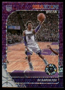 2019-20 Panini NBA Hoops Premium Purple Disco Prizm De'Aaron Fox #165 - Picture 1 of 2