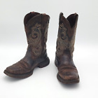 Flirt Durango Boots Womens 6.5M Brown Western 10in Leather Steel Toe Work Cowboy