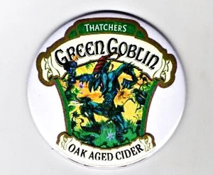Green Goblin Fridge Magnet Beer Mat Bar Ale 3" 75mm Blade  Sub Cider Thatchers - Picture 1 of 4