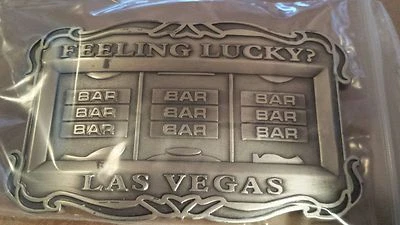 Hebilla de cinturón de metal LAS VEGAS  Foto 1 de 3