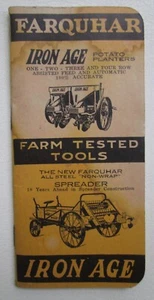Farquhar Iron Age Pocket Notebook Potato Planter Spreader Diggers Transplanter - Picture 1 of 7