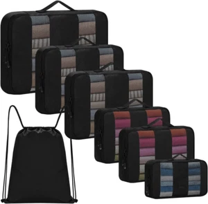 RYACO Koffer Organizer, 7 Teilig Packing Cubes Mit Wasserdichte Rucksack, Packwü - Bild 1 von 12