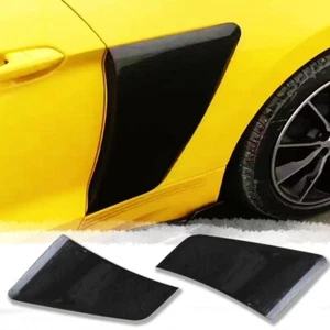2pc GT350 Carbon Fiber Rear Side Vent Fender Cover Trim For Ford Mustang 15-23 E - Picture 1 of 6