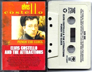 ELVIS COSTELLO & The Attractions / PUNCH THE CLOCK - Cassette (1983, Columbia) - Picture 1 of 3