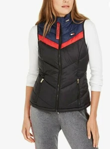Tommy Hilfiger Women's Black Windbreaker Water Resistant Vest Size S - Picture 1 of 2