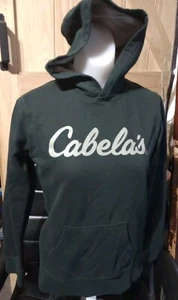 Cabela's Kids Black Hoodie Sweatshirt Gray Logo Pullover Youth Size XL Boy Girl - Picture 1 of 8
