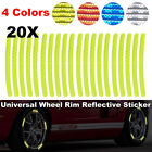 20x Universal Car Wheel Hub Tire Rim Reflective Stripe Tape Decorative Stickers