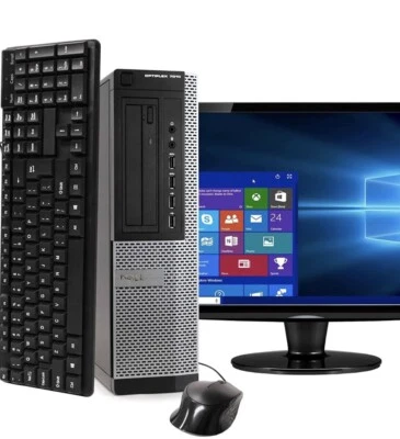 PC Desktop Bundle Package Dell Optiplex 7010 Windows 10 Keyboard 8GB Intel Quad - Image 1 of 4