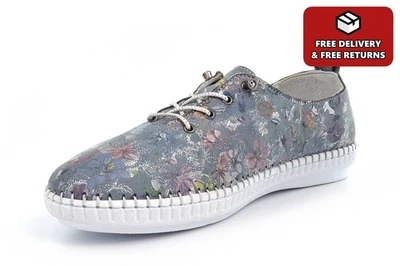 Womens Slip On Pumps Womens Slip On Shoes Womens Leather Shoes Elasticated Lace - Image 1 of 4