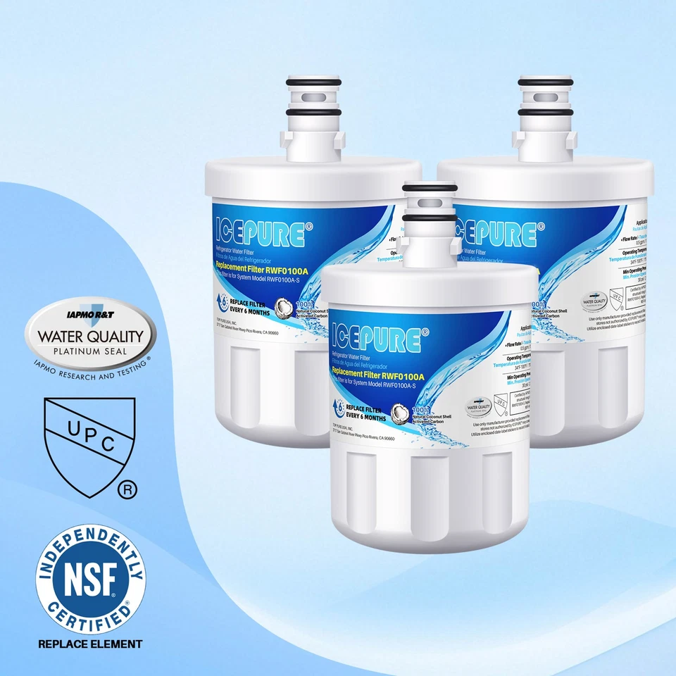 3 PACK Fit For LG LT500P 5231JA2002A WF-290 CLCH110 DWF-1 Icepure Water Filter - Image 1 of 4