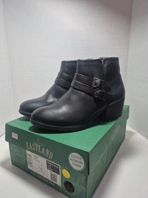 Женские черные сапоги Eastland Stella, размер 7, ботильоны с молнией. НОВЫЙ в коробке - Изображение 1 из 4