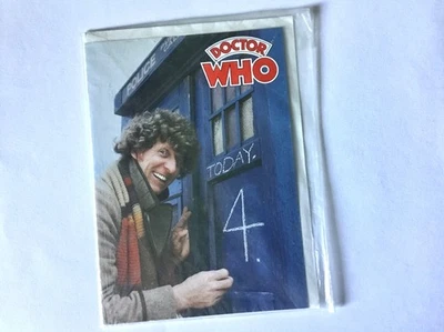 DOCTOR WHO RARE VINTAGE SEALED DENIS ALAN PRINT GREETINGS CARD TOM BAKER 1980! - Image 1 of 3