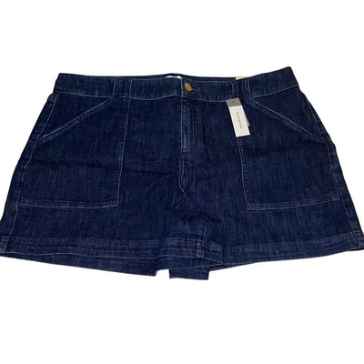 Pantalones Cortos Denim Lane Bryant Tiro Alto Talla 22 Bolsillos Utilitarios Lavado Oscuro Nuevos con Etiquetas Foto 1 de 4