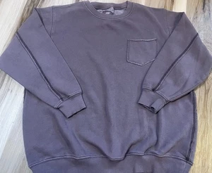 Aerie AE Damen Small S The Sweat Everyday braun Rundhalsausschnitt Sweatshirt Tasche - Bild 1 von 8