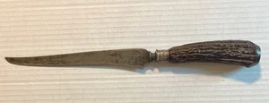 Vintage Carving Fork Stag Antler Handle Cutlery Fork Stainless Steel- 12-1/2” - Picture 1 of 8