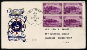 SG72E UNITED STATES 1937 FDC Possessions Territory of Alaska multiple of 4 - Picture 1 of 2
