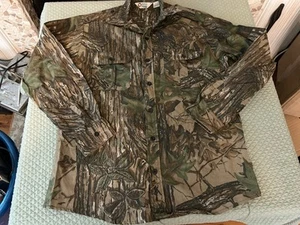 Vintage Sports Afield Camouflage Realtree Button Up Shirt Size Large 100% Cotton - Picture 1 of 9