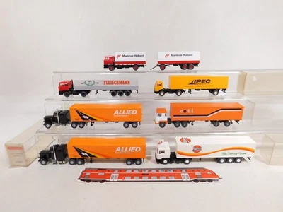 7x wiking H0 1:87 Truck Peterbilt Scania Man MB DAF Sg / Mint + 1x Box #DV807-1 - Image 1 of 3