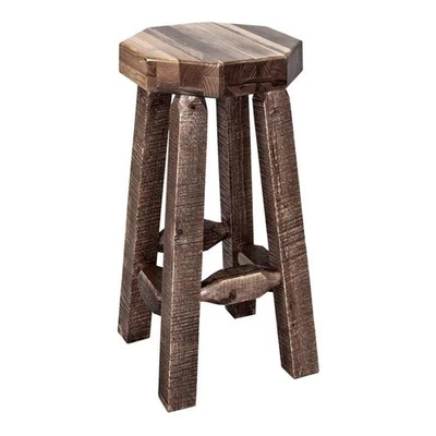 Montana Woodworks Homestead 30" Solid Wood Backless Barstool in Brown - Image 1 of 3