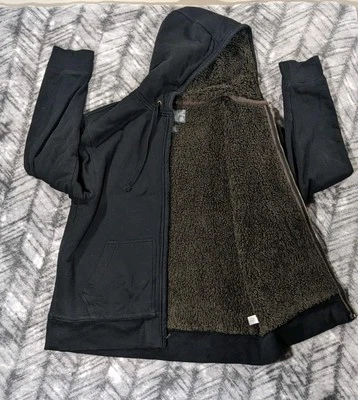 Chaqueta Antigua Azul Marino Hombres 2XL XXL Negra Forrada Sherpa Sudadera con Capucha Granja Trabajo Camionero Cremallera Abrigo Foto 1 de 4