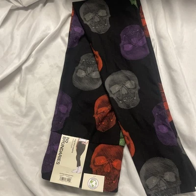 No Boundaries Leggings Calaveras Talla XXS/XS Naranja Verde Negro Juniors Nuevo Foto 1 de 4