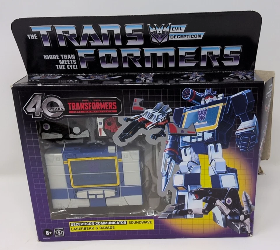 Hasbro Transformers Retro 40th Anniversary G1 Soundwave - Laserbeak - Ravage