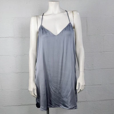 Camisola BHLDN Anthropologie prata azul cinza anbet chemise tamanho G - Imagem 1 de 4