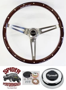 Volante madera Plymouth 1968-1969 15" muscle car caoba - Imagen 1 de 11