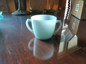 VINTAGE FEUERKÖNIG DELPHIT BLAU DOPPELGRIFF OFFENE ZUCKERDOSE - Bild 1 von 10