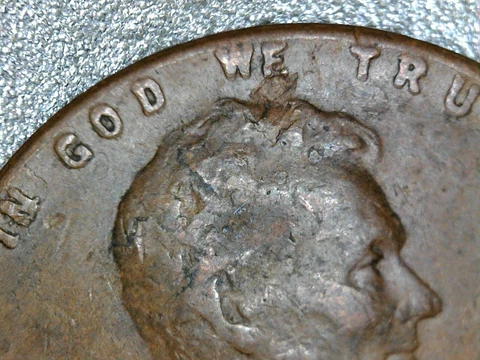 1950 D Wheat Penny (Lamination Error Obverse) Cover
