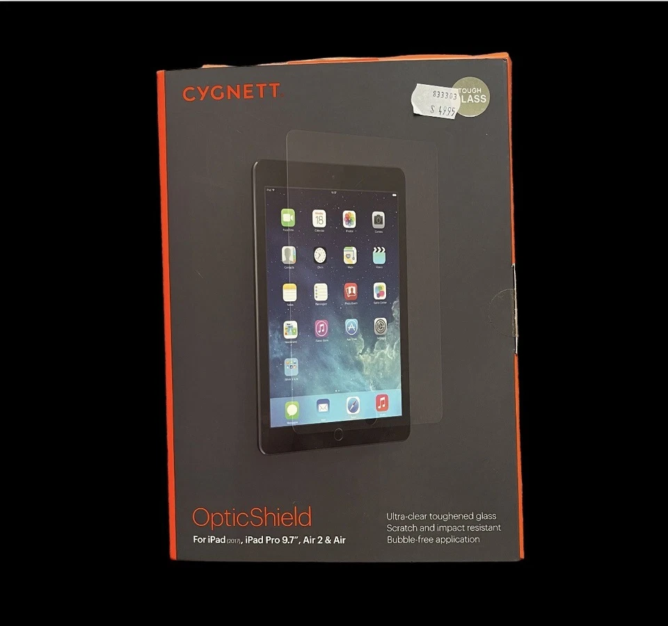 Brand New Cygnett OpticShield 2.5D Glass for iPad Air, Air 2 & iPad Pro 9.7" - Image 1 of 2