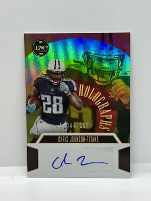 2023 Legacy Football Holographs Titans Chris Johnson Holo Auto /100 - Image 1 of 4